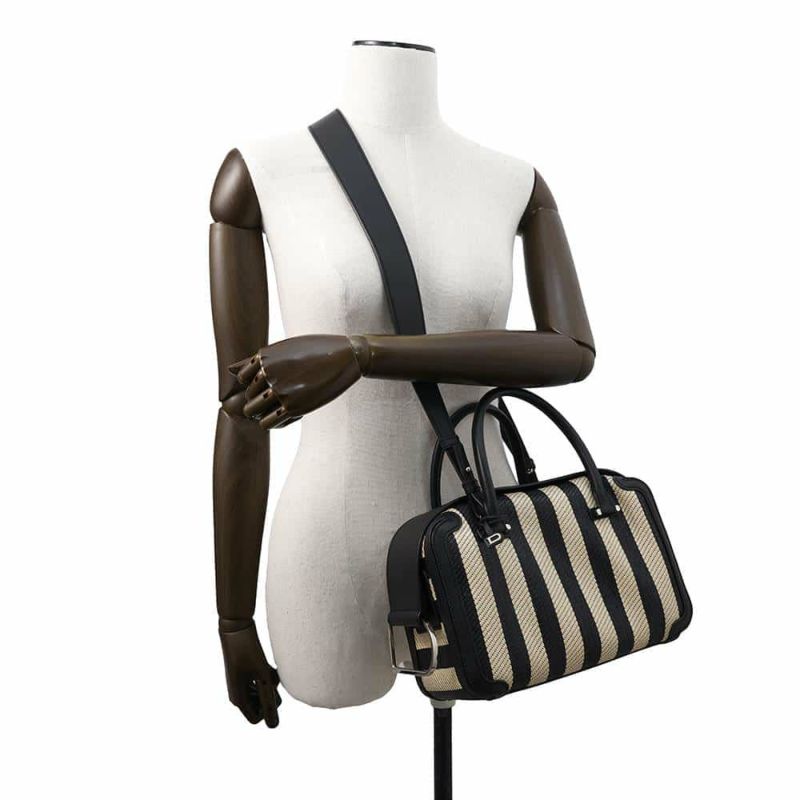 デルヴォー ハンドバッグ クールボックスMM カーフレザー ラフィア AA0457BBK0AOCPA DELVAUX 2way 黒