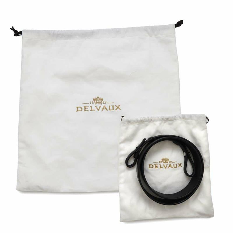 デルヴォー ハンドバッグ クールボックスMM カーフレザー ラフィア AA0457BBK0AOCPA DELVAUX 2way 黒