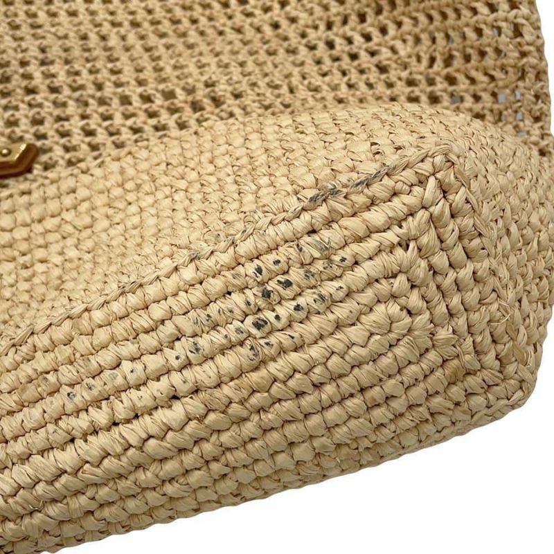 サンローランパリ トートバッグ イカール マキシ ショッピングバッグ ラフィアクロシェ 772191 SAINT LAURENT PARIS