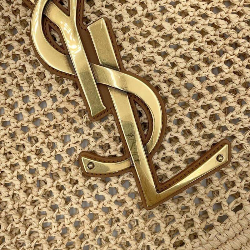 サンローランパリ トートバッグ イカール マキシ ショッピングバッグ ラフィアクロシェ 772191 SAINT LAURENT PARIS