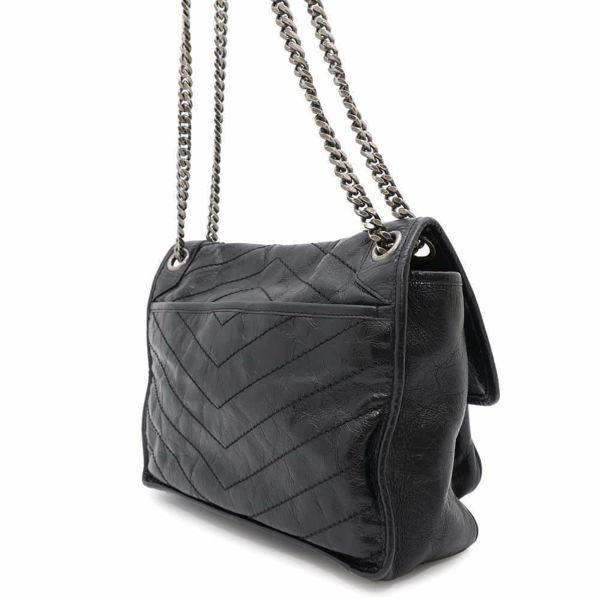 サンローランパリ チェーンショルダーバッグ ニキ ヴィンテージカーフレザー 498894 SAINT LAURENT PARIS 黒