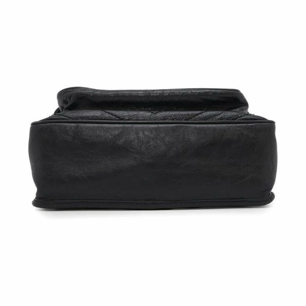 サンローランパリ チェーンショルダーバッグ ニキ ヴィンテージカーフレザー 498894 SAINT LAURENT PARIS 黒