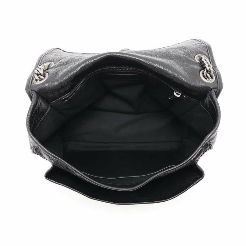 サンローランパリ チェーンショルダーバッグ ニキ ヴィンテージカーフレザー 498894 SAINT LAURENT PARIS 黒