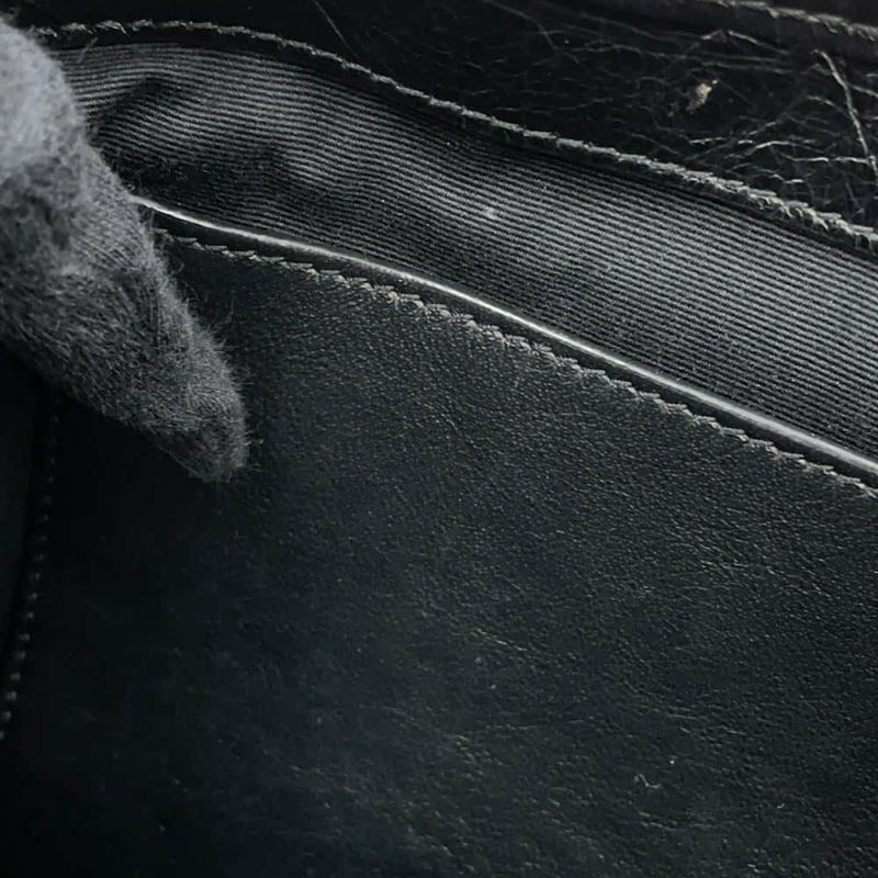 サンローランパリ チェーンショルダーバッグ ニキ ヴィンテージカーフレザー 498894 SAINT LAURENT PARIS 黒