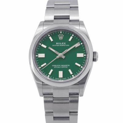 ロレックス オイスターパーペチュアル36 126000 ROLEX 腕時計 グリーン文字盤 安心保証