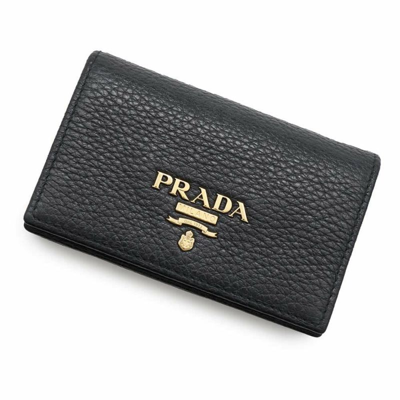プラダ カードケース ロゴ レザー 1MC122 PRADA 財布 名刺れ 黒