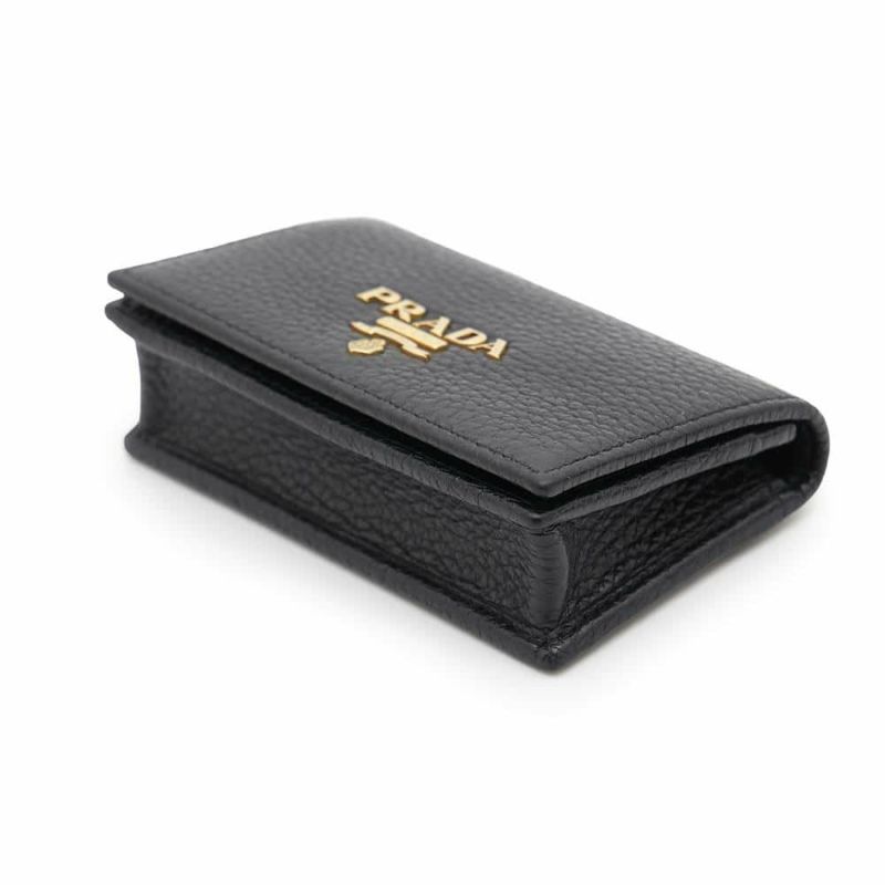 プラダ カードケース ロゴ レザー 1MC122 PRADA 財布 名刺れ 黒