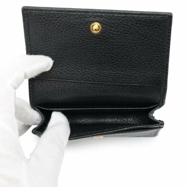 プラダ カードケース ロゴ レザー 1MC122 PRADA 財布 名刺れ 黒