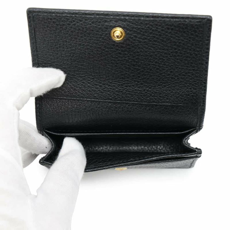 プラダ カードケース ロゴ レザー 1MC122 PRADA 財布 名刺れ 黒