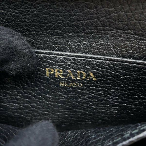 プラダ カードケース ロゴ レザー 1MC122 PRADA 財布 名刺れ 黒