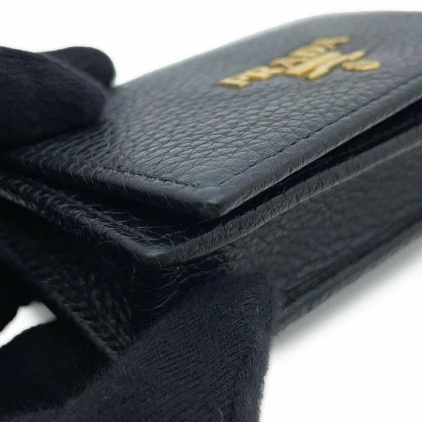 プラダ カードケース ロゴ レザー 1MC122 PRADA 財布 名刺れ 黒