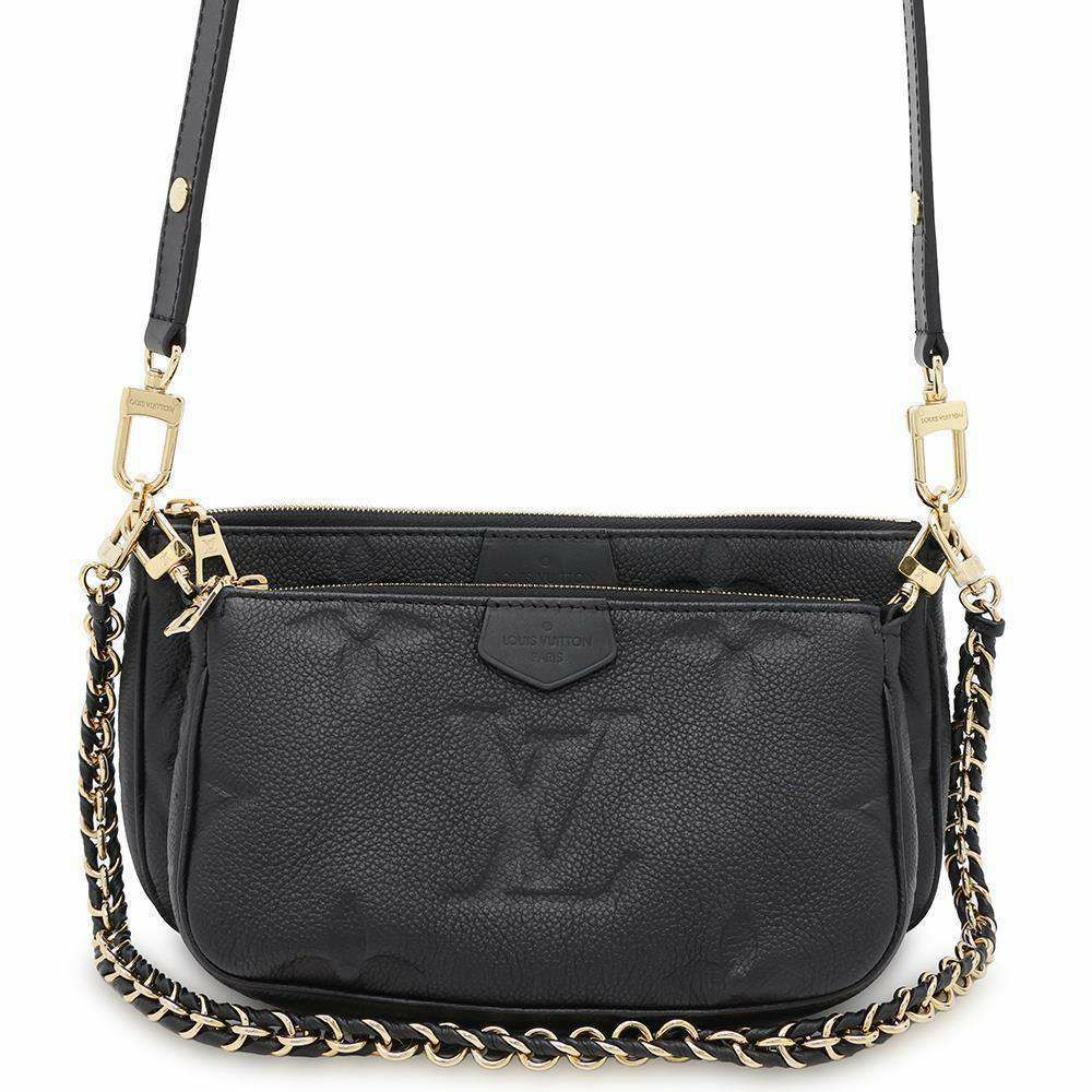 ルイヴィトン ショルダーバッグ モノグラム・アンプラント ミュルティ・ポシェット・アクセソワール M80399 LOUIS VUITTON 黒 ブラック