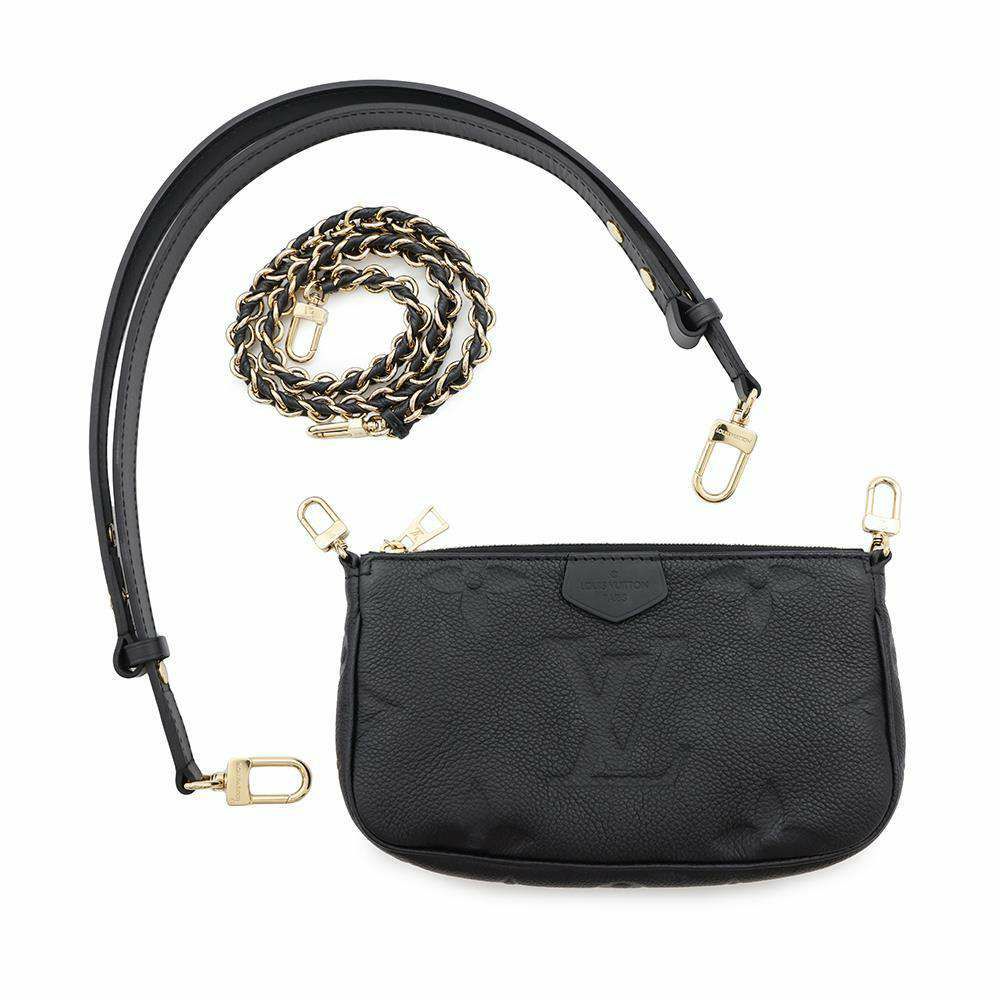 ルイヴィトン ショルダーバッグ モノグラム・アンプラント ミュルティ・ポシェット・アクセソワール M80399 LOUIS VUITTON 黒 ブラック