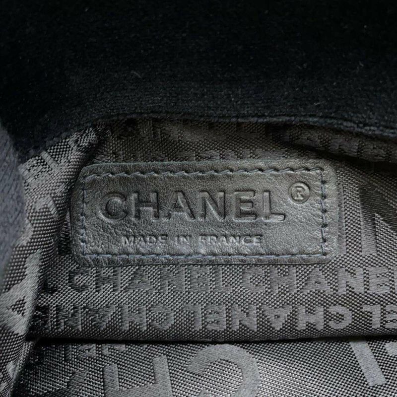 シャネル チェーンショルダーバッグ 2.55 ベロア CHANEL 黒