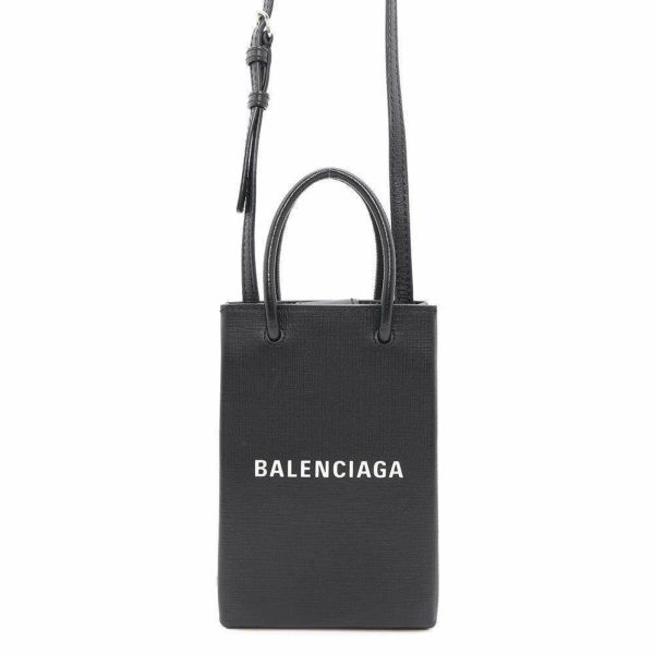 バレンシアガ ショルダーバッグ ショッピング フォンホルダーバッグ 593826 BALENCIAGA ミニバッグ クロスボディ 黒