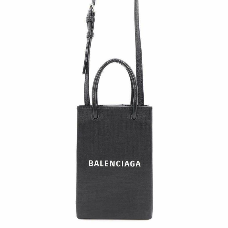 バレンシアガ ショルダーバッグ ショッピング フォンホルダーバッグ 593826 BALENCIAGA ミニバッグ クロスボディ 黒