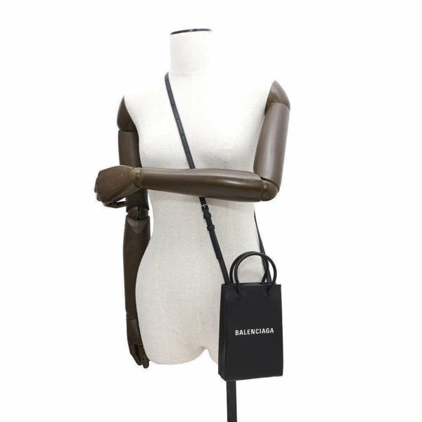 バレンシアガ ショルダーバッグ ショッピング フォンホルダーバッグ 593826 BALENCIAGA ミニバッグ クロスボディ 黒