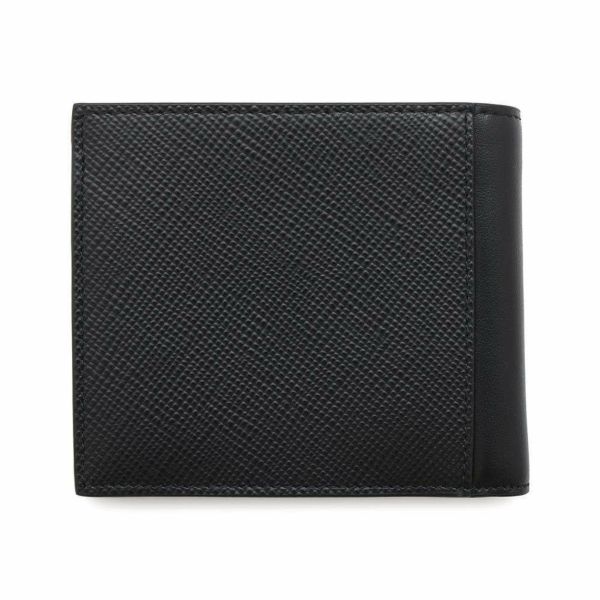 プラダ 二つ折り財布 サフィアーノ レザー ロゴPRADA 財布 メンズ 黒