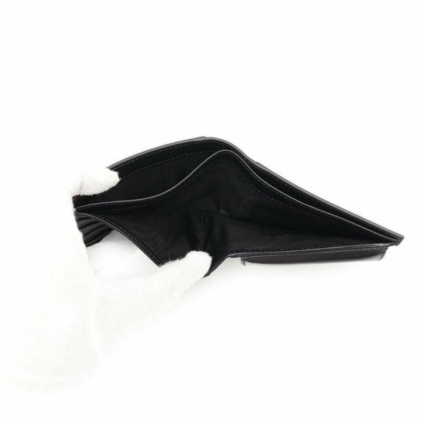 プラダ 二つ折り財布 サフィアーノ レザー ロゴPRADA 財布 メンズ 黒