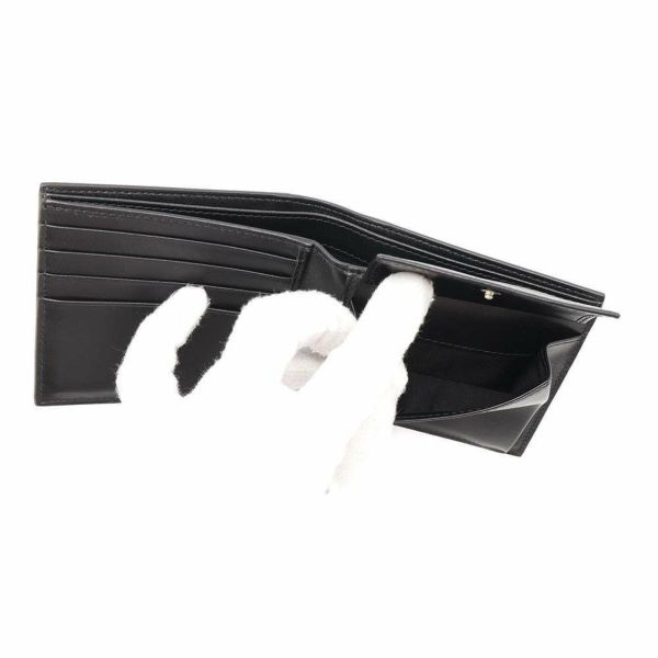 プラダ 二つ折り財布 サフィアーノ レザー ロゴPRADA 財布 メンズ 黒