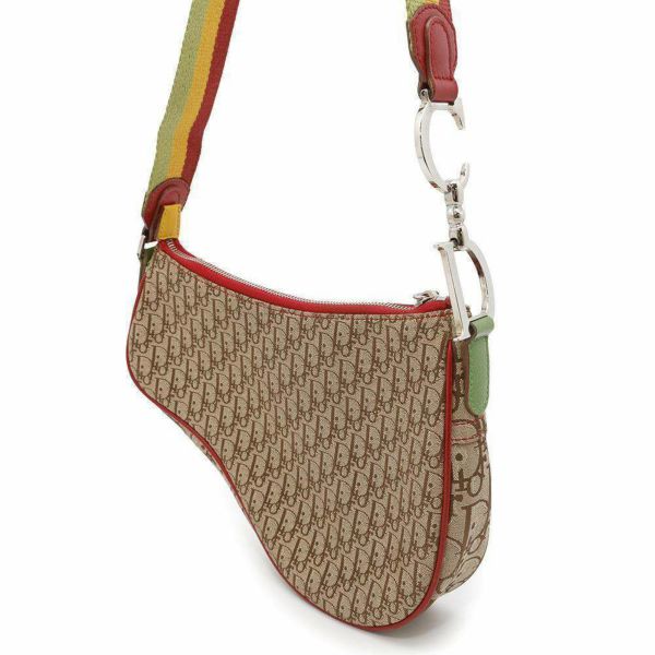 クリスチャン・ディオール ショルダーバッグ ラスタカラー オブリーク サドルバッグ Christian Dior トロッター