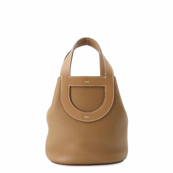 【収納力抜群】◆HERMES◆ イン・ザ・ループ 18 ゴールド エルメス インザループ18 In-The-Loop トワル ゴールド/G金具