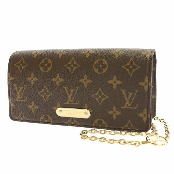 ルイヴィトン ショルダーバッグ モノグラム ウォレット オン チェーン・リリー M82509 LOUIS VUITTON ブラウン