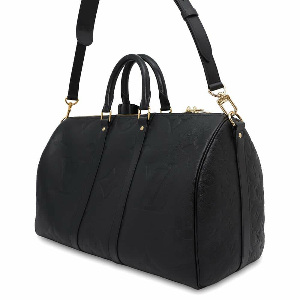 ルイヴィトン ボストンバッグ モノグラム・アンプラント ジャイアント キーポル・バンドリエール45 M45532トラベル 旅行 黒 ブラック