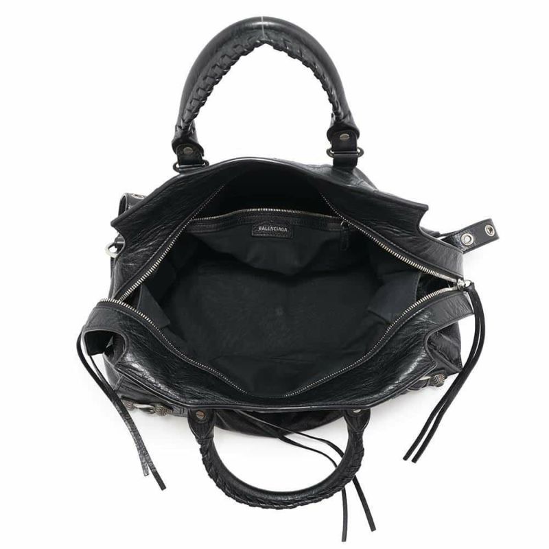 バレンシアガ ハンドバッグ ネオ カゴール シティ ヴィンテージ加工レザー 700451 BALENCIAGA 2way 黒