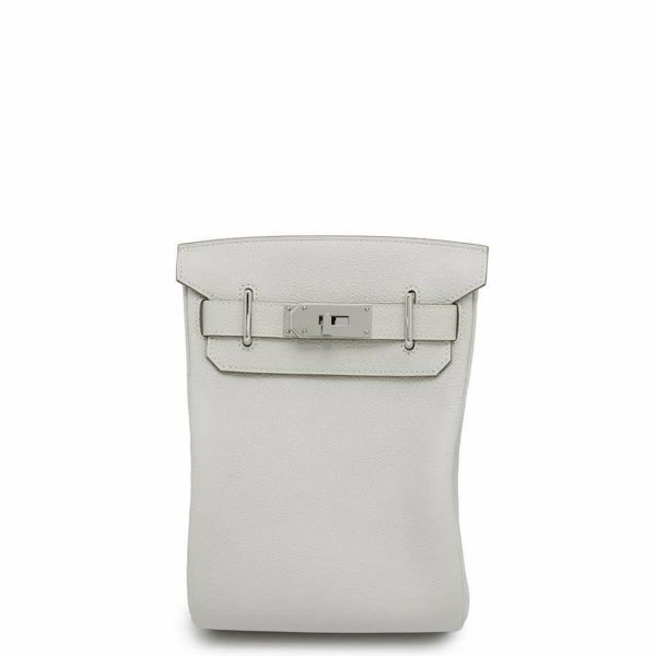 エルメス ボディバッグ ケリー アッカドPM パールグレー/シルバー金具 トゴ B刻印 メンズ