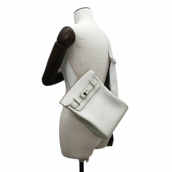 エルメス ボディバッグ ケリー アッカドPM パールグレー/シルバー金具 トゴ B刻印 メンズ