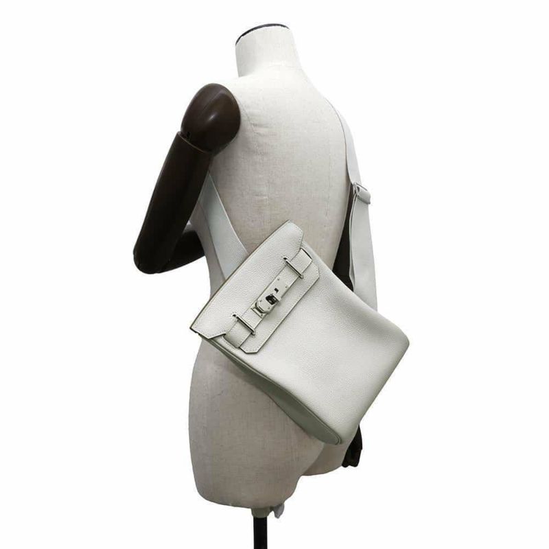 エルメス ボディバッグ ケリー アッカドPM パールグレー/シルバー金具 トゴ B刻印 メンズ