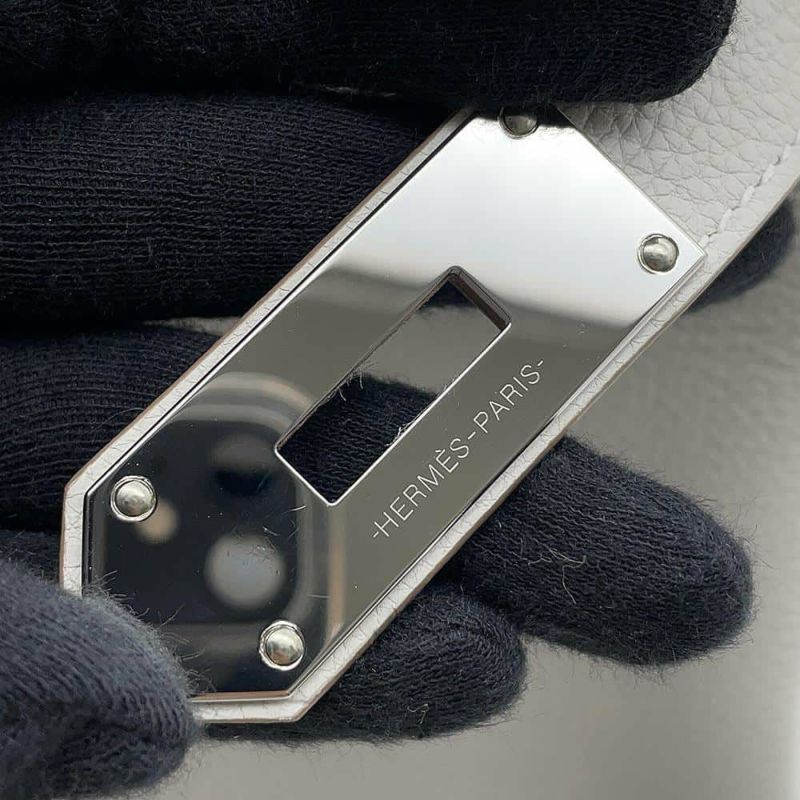 エルメス ボディバッグ ケリー アッカドPM パールグレー/シルバー金具 トゴ B刻印 メンズ