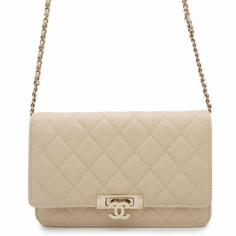 シャネル チェーンウォレット マトラッセ ココロック キャビアスキン A80766 CHANEL 財布