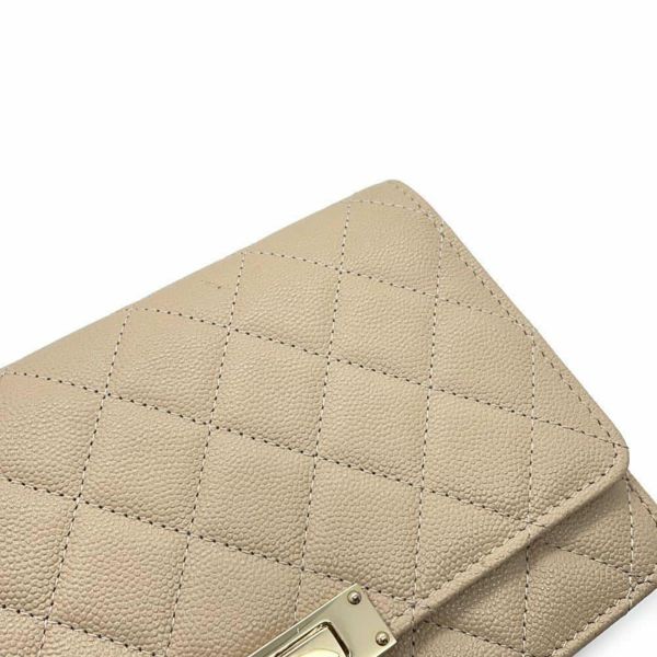 シャネル チェーンウォレット マトラッセ ココロック キャビアスキン A80766 CHANEL 財布