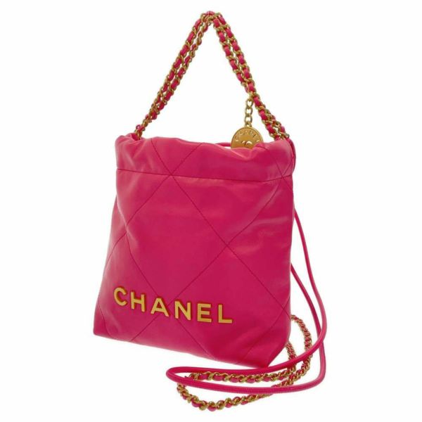 シャネル ハンドバッグ CHANEL 22 マトラッセ カーフレザー AS3980