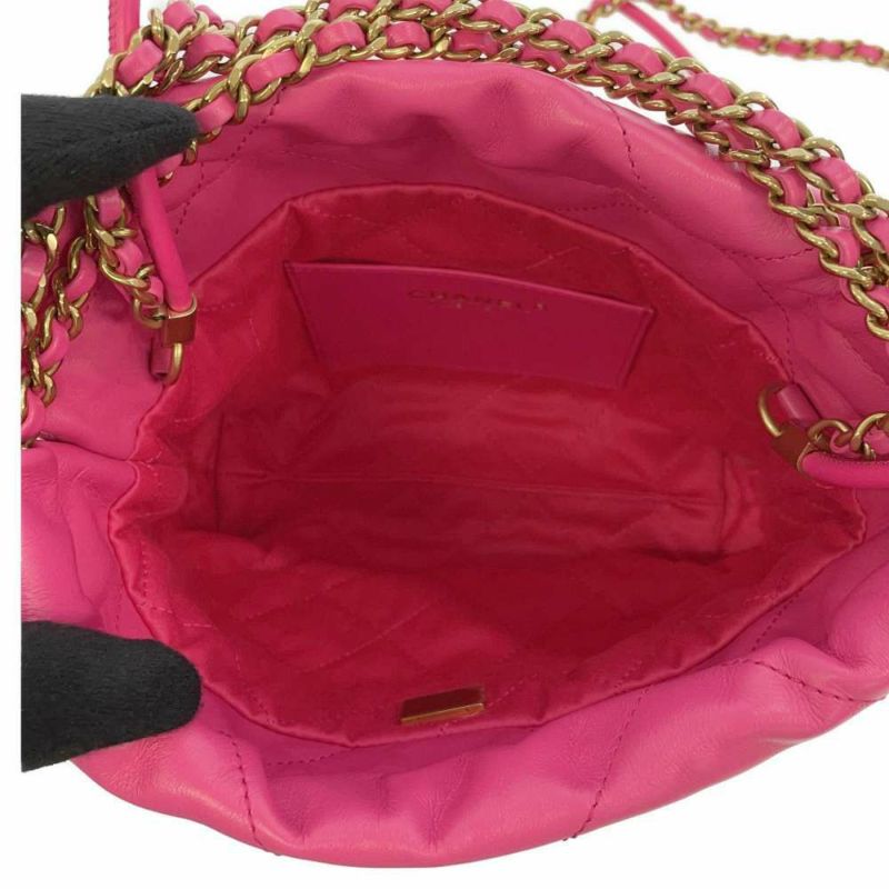 シャネル ハンドバッグ CHANEL 22 マトラッセ カーフレザー AS3980 2wayショルダーバッグ