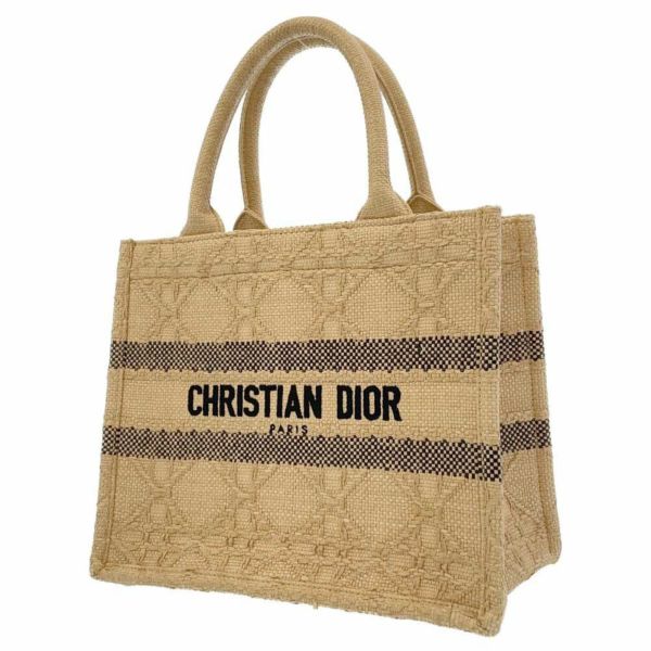 クリスチャン・ディオール ハンドバッグ ブックトート ラフィア スモール M1265ZSQD Christian Dior 黒