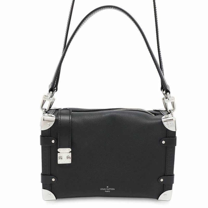 ルイヴィトン ハンドバッグ グレインカーフレザー サイドトランクMM M25160 2way ブラック 黒