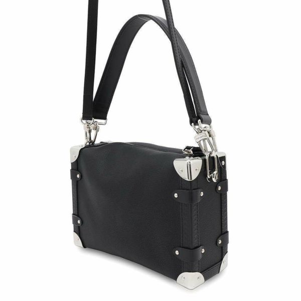 ルイヴィトン ハンドバッグ グレインカーフレザー サイドトランクMM M25160 2way ブラック 黒