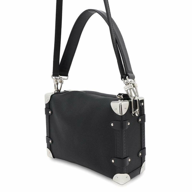 ルイヴィトン ハンドバッグ グレインカーフレザー サイドトランクMM M25160 2way ブラック 黒