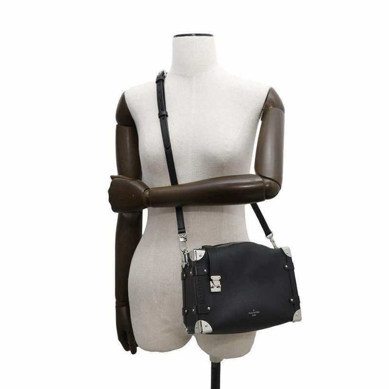 ルイヴィトン ハンドバッグ グレインカーフレザー サイドトランクMM M25160 2way ブラック 黒