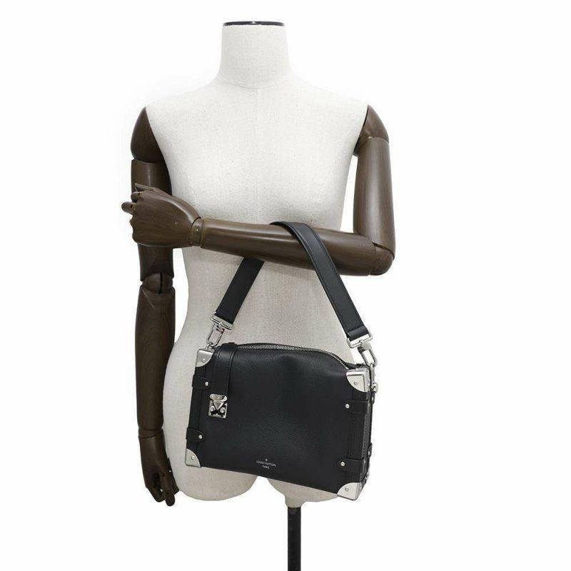 ルイヴィトン ハンドバッグ グレインカーフレザー サイドトランクMM M25160 2way ブラック 黒