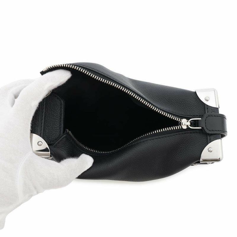 ルイヴィトン ハンドバッグ グレインカーフレザー サイドトランクMM M25160 2way ブラック 黒