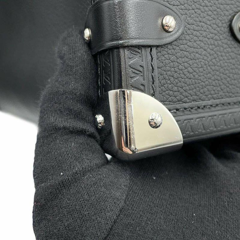 ルイヴィトン ハンドバッグ グレインカーフレザー サイドトランクMM M25160 2way ブラック 黒