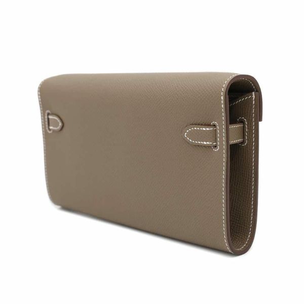 エルメス ケリーウォレット ロング トゥーゴー エトゥープ/ゴールド金具 エプソン W刻印 財布