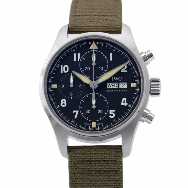 IWC パイロット・ウォッチ・クロノグラフ ・スピットファイア IW387901 腕時計 黒文字盤