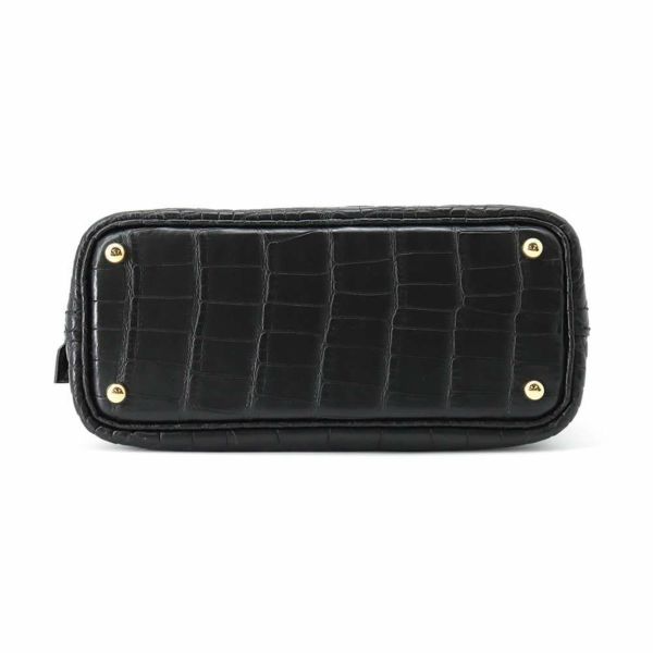 エルメス ボリード1923 ミニ ブラック/ゴールド金具 アリゲーターマット B刻印 2wayショルダー 黒