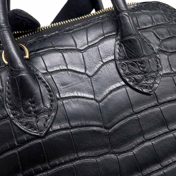 エルメス ボリード1923 ミニ ブラック/ゴールド金具 アリゲーター