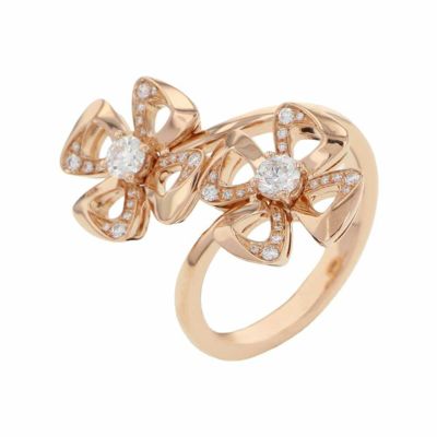 ブルガリ リング フィオレヴァー リング ダイヤモンド0.3ct K18PG リングサイズ49 357140 BVLGARI 指輪 安心保証